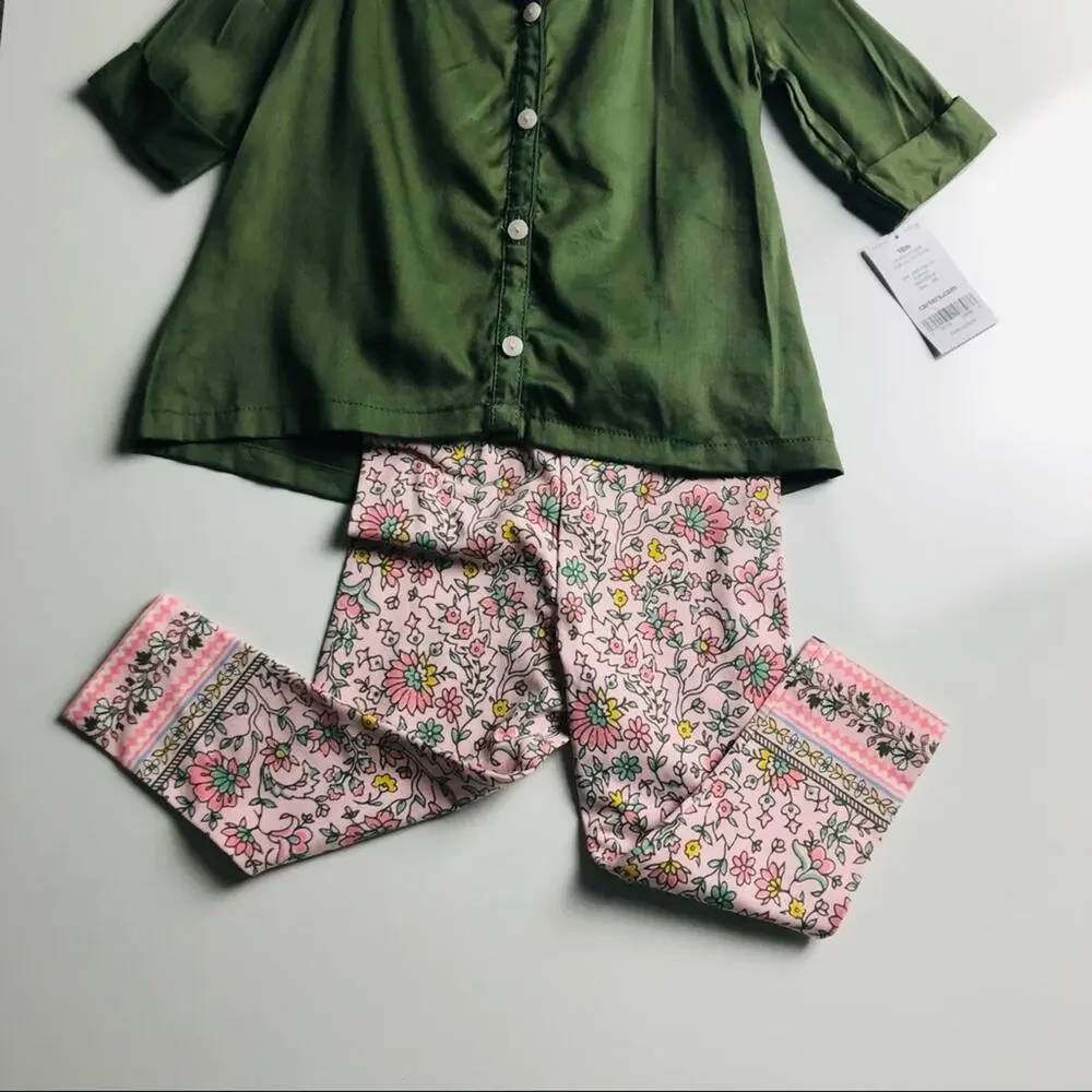 Carter's Baby Matching Floral Matching Set Sz 18M